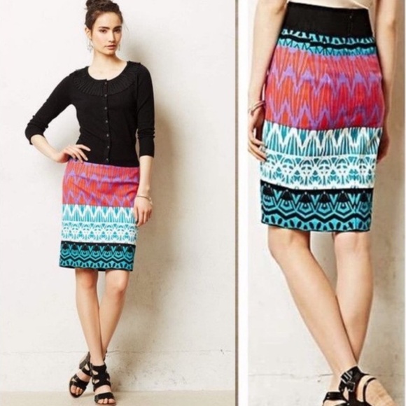 Anthropologie Plenty by Tracy Reese Montange Pencil Skirt - Picture 1 of 9